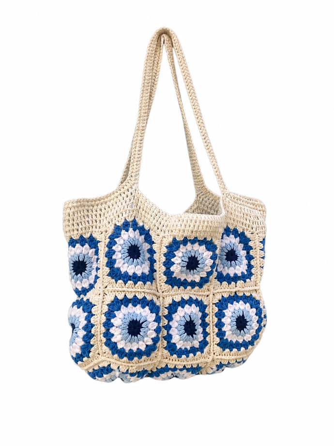Bolso crochet grannys ojo turco