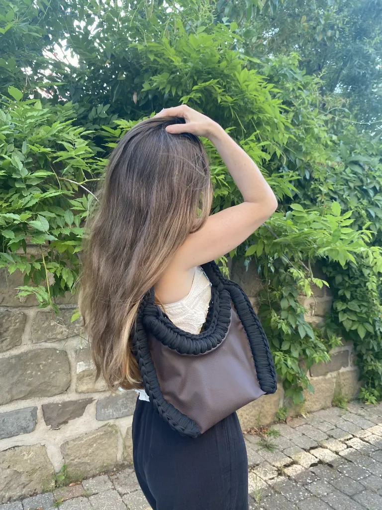 Bolso polipiel marrón