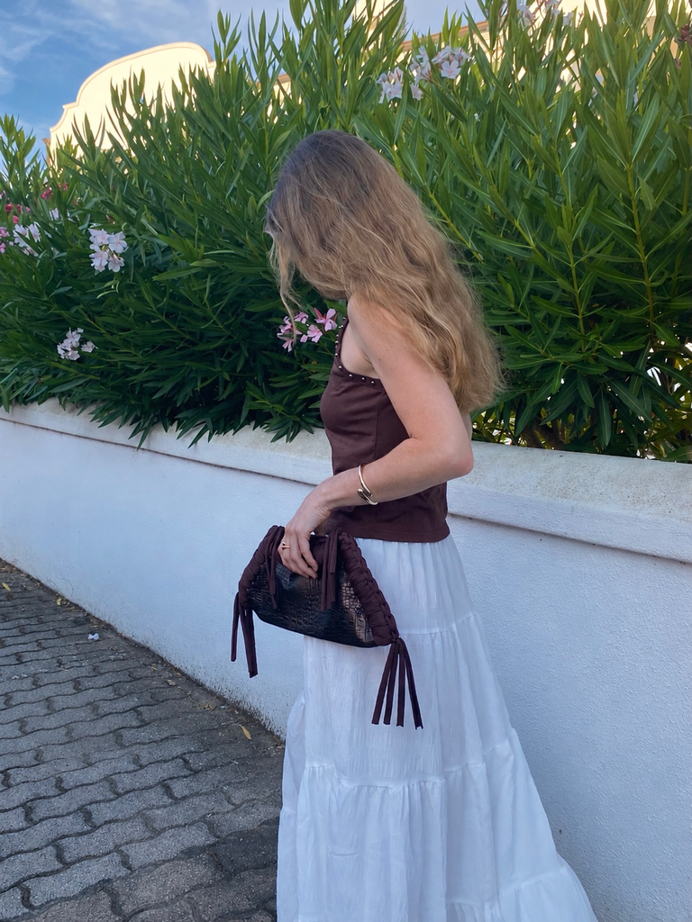 Bolso cocodrilo mano