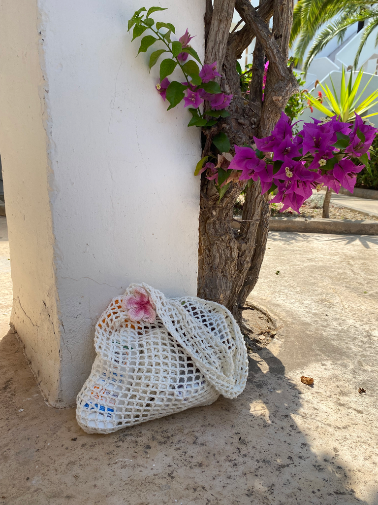 Bolso crochet red blanco