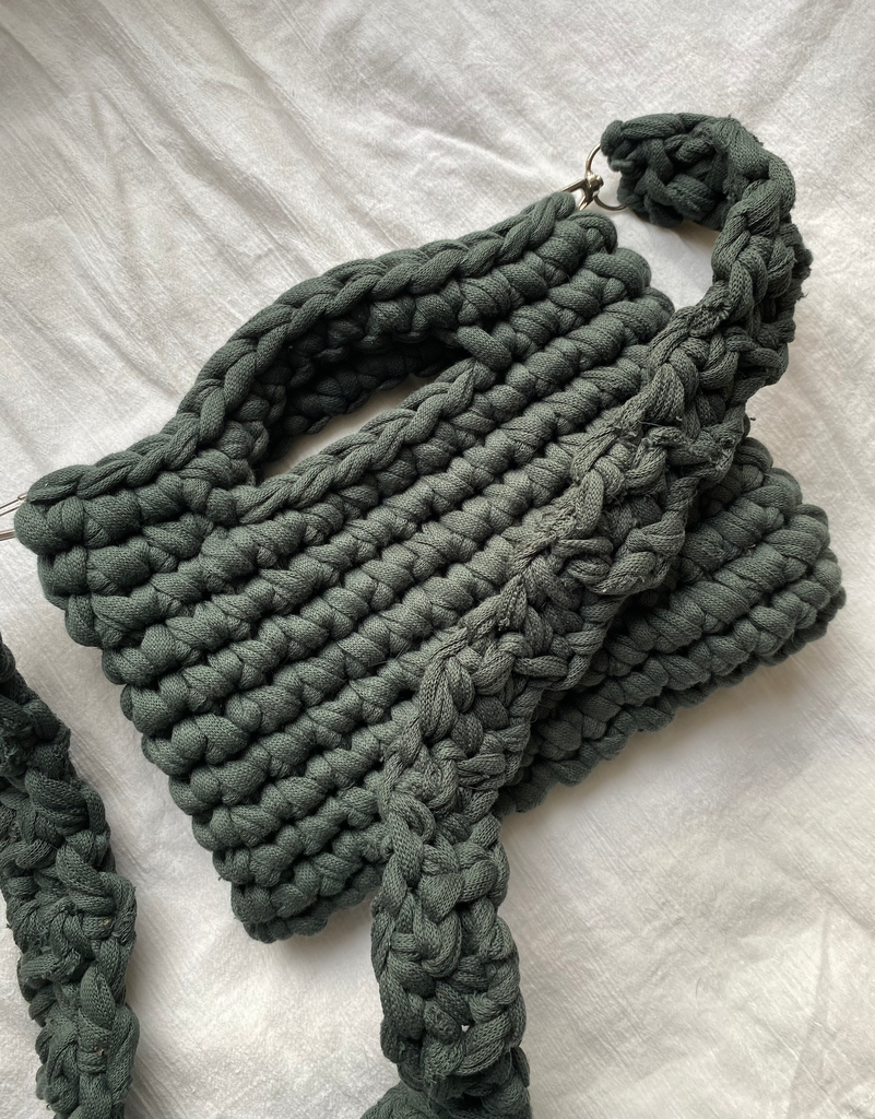 Bolso crochet trapillo savia