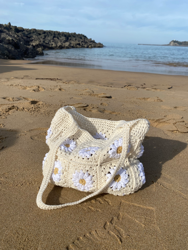 Bolso crochet margaritas