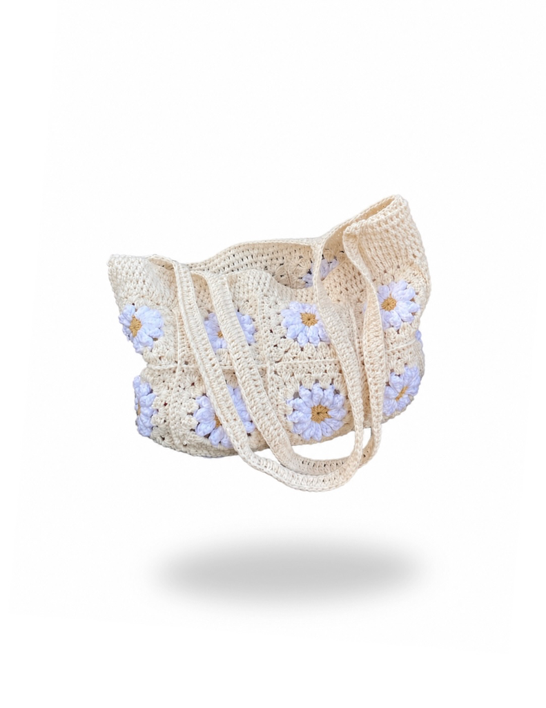 Bolso crochet margaritas