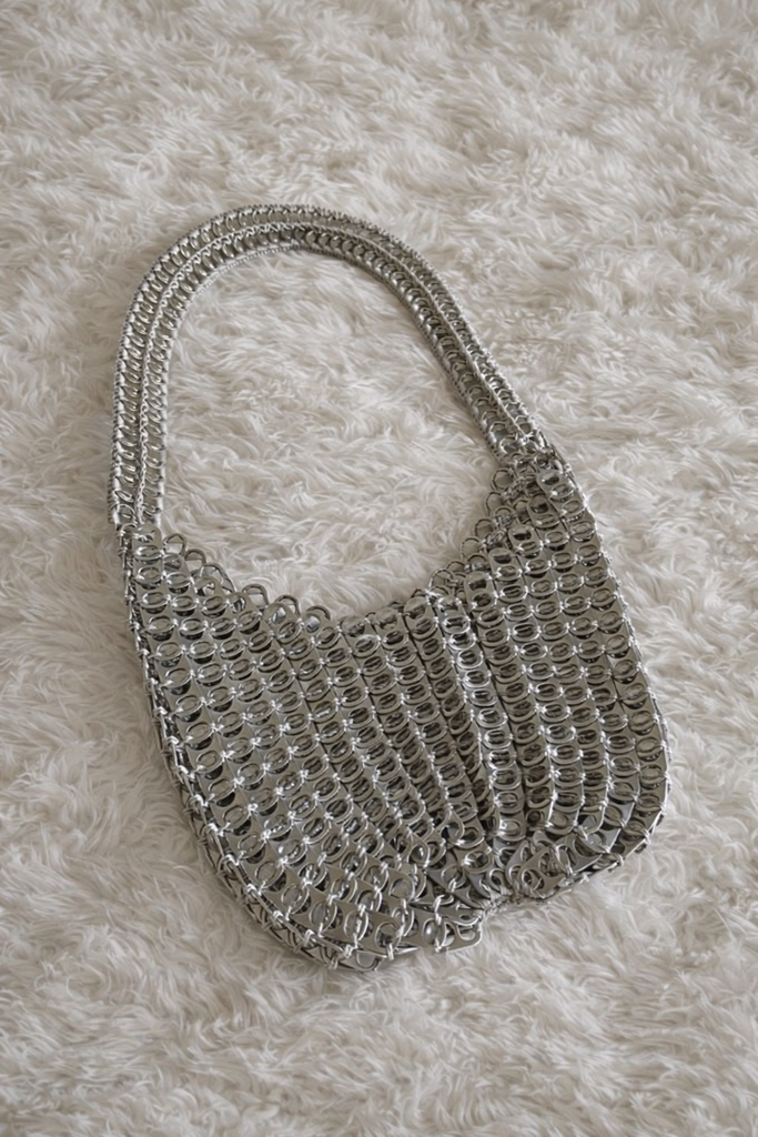 Bolso crochet chapas pequeño