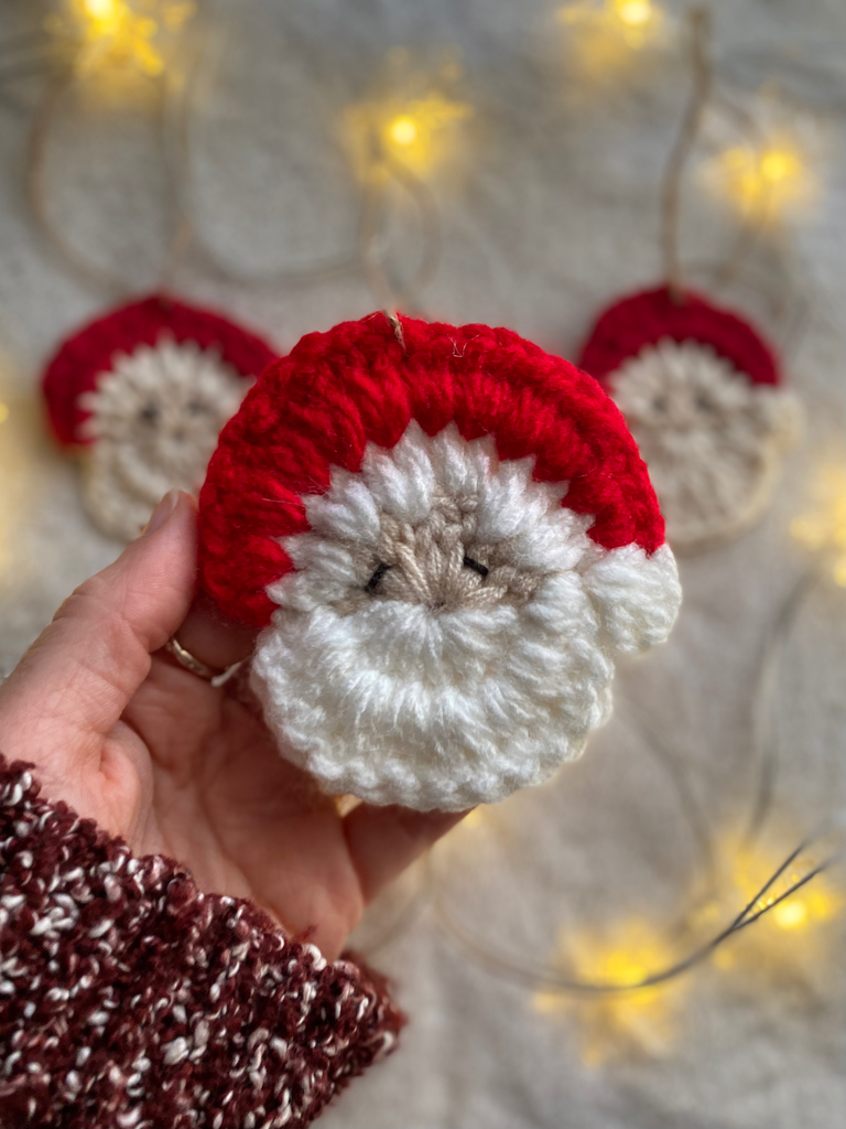 Adorno papá Noel crochet