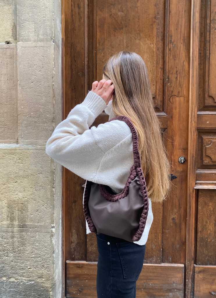 Bolso crochet marrón