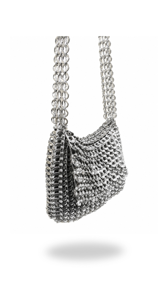 Bolso crochet chapas tapa