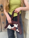 Bolso crochet trapillo cow mini